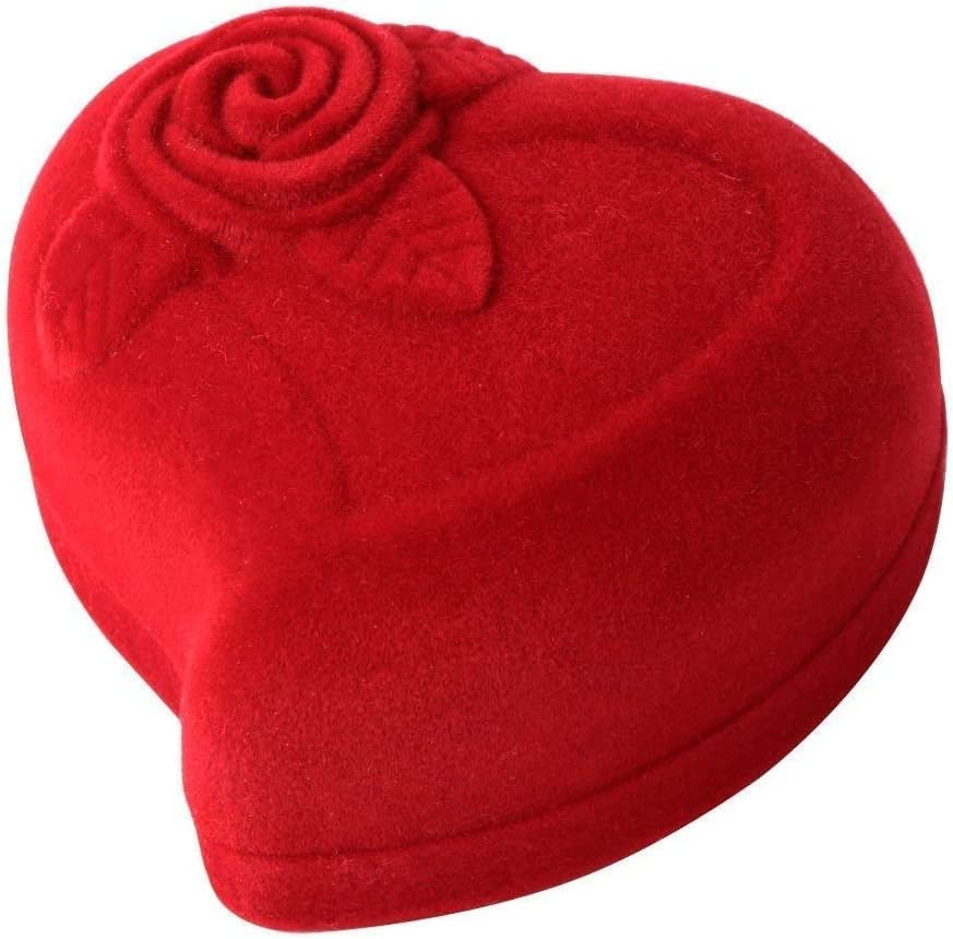 Haiqings Yüzük Kutusu Nişan Lüks Kırmızı Aşk Kalp Düğün takı teşhir kutusu Çok Pratik ve Popüler yubın1993