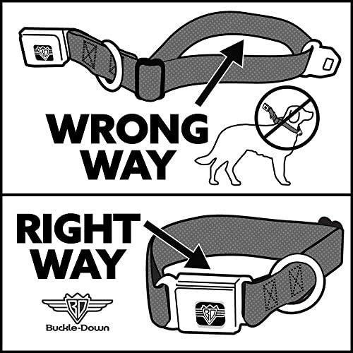 Toka-Aşağı Emniyet Kemeri Tokası Köpek Tasması-MOPAR Logosu Tekrar Siyah / Beyaz-1 Geniş-9-15 Boyuna Uyar-Küçük