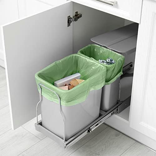 C Kristal Limon 30 Adet Kompostlanabilir çöp torbaları, 6 Galon Ağır çöp torbaları ve Mutfak çöp torbaları