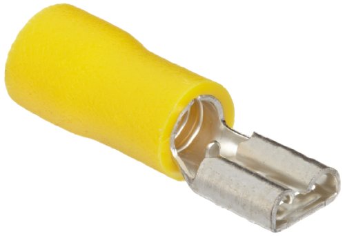 Morris Products 10331 Dişi Bağlantı Kesme, Vinil Yalıtımlı, Sarı, 12-10 Kablo Boyutu, 0,032 X 0,187 NEMA Tırnağı (100'lü