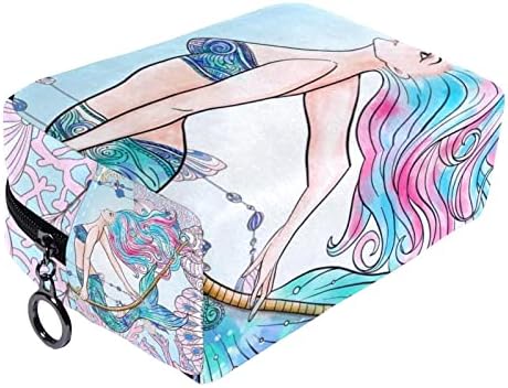 Kadınlar için kozmetik Çantaları, Çanta Çantalar Makyaj Organizatör Depolama Makyaj Çantası Kızlar, Mermaid Pembe