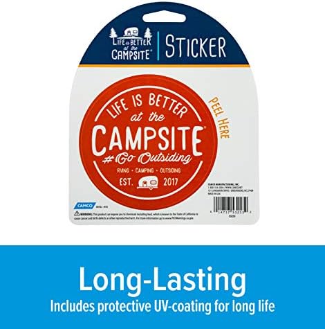 Camco Life is Better at The Campsite Destination Sticker Çıkartma-RV Kampçı İç Mekanınızı, Dizüstü Bilgisayarınızı, Arabanızı,
