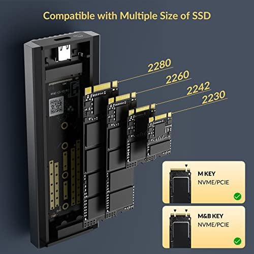 Nvme Muhafaza , Mutlu Anıları Kurtar M. 2 Muhafaza Adaptör Aracı, USB 3.2 Gen 2 10Gbps Nvme SSD Muhafaza, M2 SSD Muhafaza