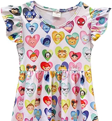 RATHİRA Bebek Kız Sevgililer Günü Elbise Toddler Bahar Yaz Vdays Kalp Elbise