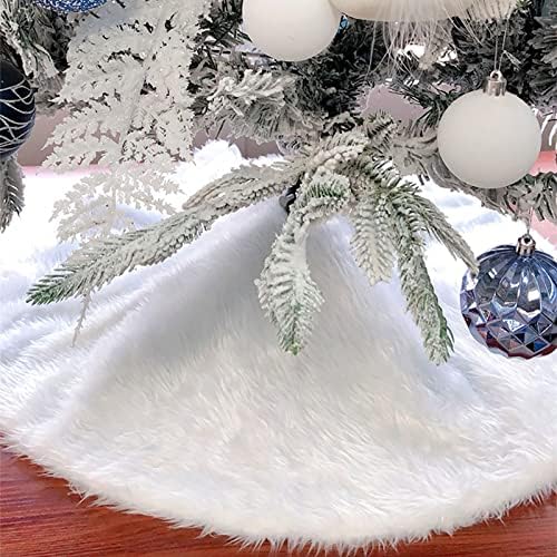 GAVALE Beyaz Noel Ağacı Etekler, yumuşak Peluş Kabarık Noel Ağacı Süsleri Noel Ağacı Etek, Tatil Ağacı Süsleri Noel Partisi