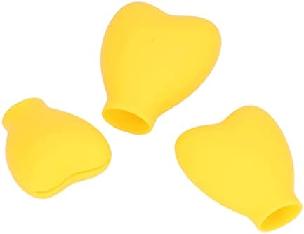 Joyzan Makyaj Fırçası Kapakları, Makyaj Fırçası Koruyucu Kozmetik Fırça Koruyucuları Sarı Kalp Şekli Yumuşak Esnek Hafif