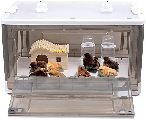 HKDQ Civciv Kuluçka Makinesi, Civcivler için Kuluçka Kutusu, Kuluçka ısıtıcısı Evcil Hayvan Çiş Pedi(55L)ile 20 Civcive kadar