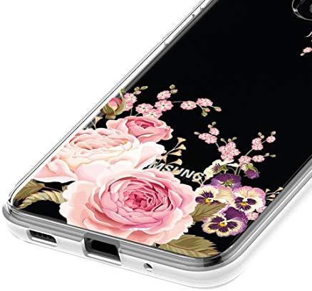 Ueokeird Galaxy A11 Durumda, Kızlar Kadınlar için Samsung A11 Durumda, ince Darbeye Temizle Çiçek Desen Yumuşak Esnek TPU