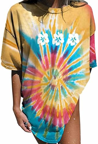 Genç Kız Erkek Üst Kısa Kollu Pamuk Degrade Paisley Brunch Hippy Vintage Batik Üst Gömlek Kadın Erkek RP