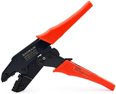 Baomaın Cırcır Crimper Pense HS-07FL Bayrak Dişi Hızlı Keser Sıkma Araçları Kullanımı için 1.5-2.5 mm2 (15-13 AWG) kırmızı