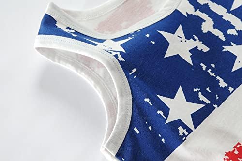 4 temmuz Tankı Üstleri Yürümeye başlayan çocuklar Amerikan Bayrağı T-Shirt Bebek Gömlek Vatansever Üstleri