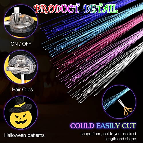 9 Parça Cadılar bayramı LED ışıkları saç Glow klipler karanlık LED saç Tokalarım Light up örgü Klipler Rave saç flaş Neon