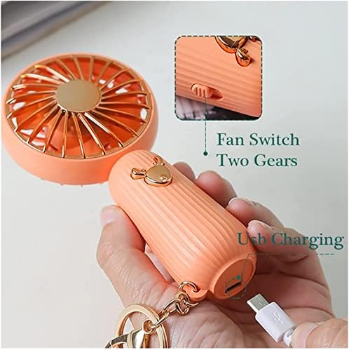 Mini el fanı USB Şarj Edilebilir Taşınabilir El Fanı Tembel Geçici Seyahat Alışveriş Soğutma Hava Soğutucu (Renk : Pembe)