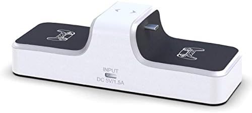 QDLKXM PS5 Denetleyici Şarj Cihazı, USB Hızlı Şarj Cihazı Çift şarj standı Standı İstasyonu LED Gösterge Lambası ile
