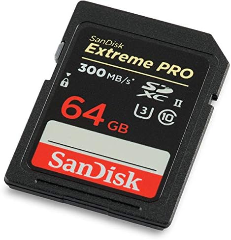 SanDisk 64 GB SDXC SD Extreme Pro UHS-II Hafıza Kartı (İki Paket) 300 mb/s 4 K V30 U3 (SDSDXPK-064G-ANCIN) ile paket (1)