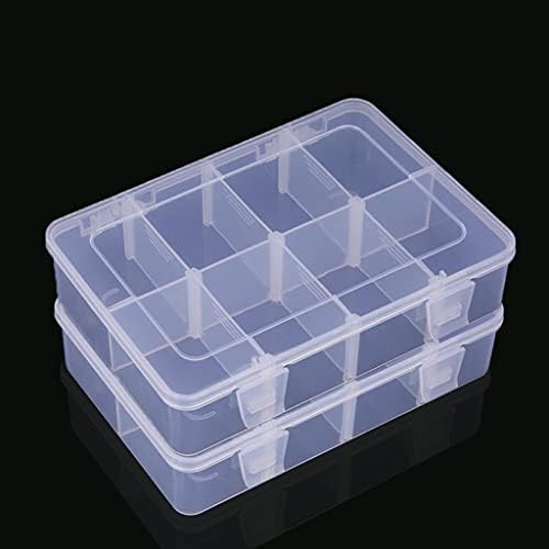 MINGXI 4 Pcs 15 Izgaralar Temizle organizatör kutusu şeffaf plastik saklama kabı ile Ayarlanabilir Bölücüler için Boncuk