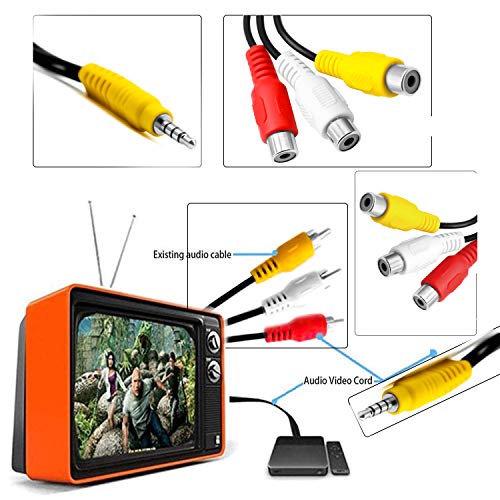 TCL TV Video AV Bileşen Adaptör Kablosunun Değiştirilmesi, TCL TV için 3 RCA-AV Giriş Adaptör Kablosu