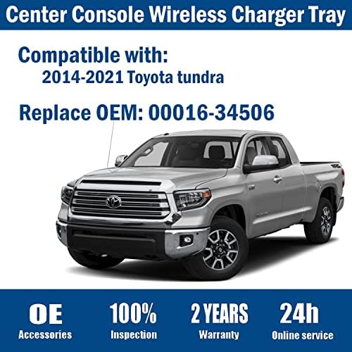 Qagea Merkezi Konsol Kablosuz Şarj Tepsi Değiştirme Toyota Tundra 2014 için 2015 2017 2018 2019 2020 2021 Yerine 00016-34506