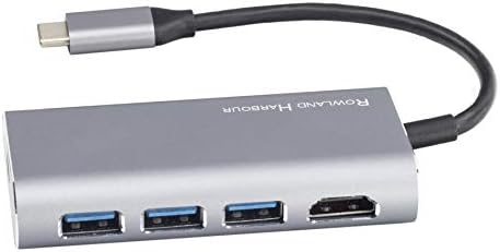 USB C Hub, Tip C Hub, 5-in-1 USB C Adaptörü ile 4 K USB C HDMI, Güç Teslimat şarj portu, 3 USB 3.0 Bağlantı Noktası, MacBook