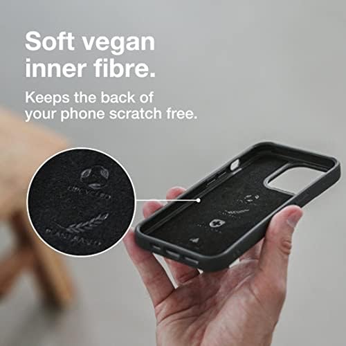 AHŞAP AKSESUARLAR-iPhone 13 Pro için Telefon Kılıfı Biyolojik olarak parçalanabilir Siyah-Çevre Dostu, Bitkilerden Yapılmış