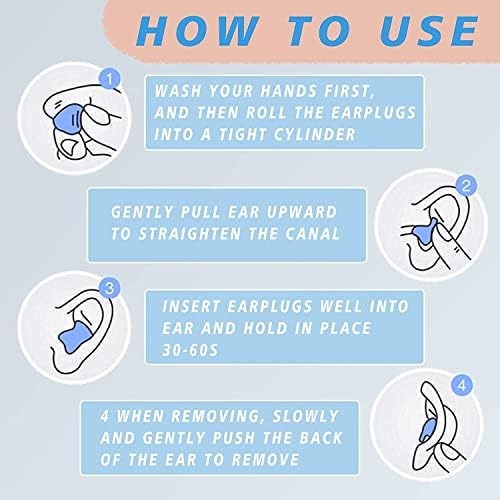 EXGOX 14 Pairs Silikon Kulak Tıkacı Uyku için Gürültü Önleyici Yeniden Kullanılabilir Kalıplanabilir Balmumu Kulak Tıkacı