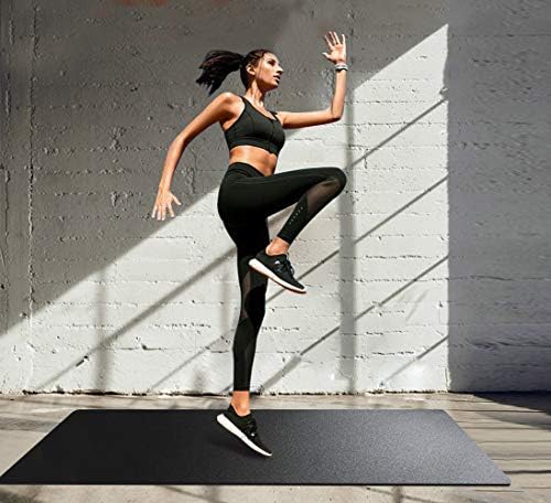LERYG Yoga Mat Büyük Fitness egzersiz matı Dayanıklı, Kaymaz, Ev jimnastik Salonu için egzersiz matı s Döşeme Plyo, Atlama,