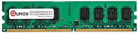 QUMOX 8 GB (4X2 GB) DDR2 667 PC2-5400 PC2-5300(240-pin) DIMM Bellek
