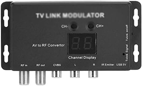 LLAMN UHF TV Bağlantı Modülatör AV RF Dönüştürücü IR Genişletici ile 21 Kanal Ekran PAL/NTSC İsteğe Bağlı Plastik Siyah (Renk