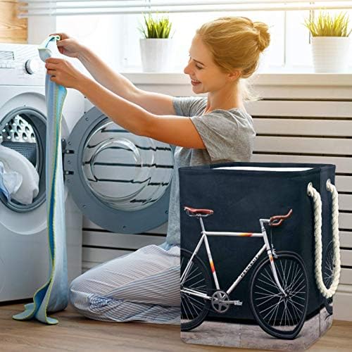 DEYYA Bisiklet Araç Tekerlek Retro çamaşır sepetleri Sepet Uzun Boylu Sağlam Katlanabilir Yetişkin Çocuklar için Genç Erkek