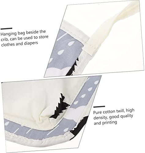 DOITOOL 2 pcs Bezi Depolama Essentials Beyaz Nappy kılıf tutucu Asılı Caddy Anne Yatak için Bebek Örgü Beşik Konteyner Kreş