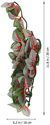 Ipetboom 3 Pcs Yapay Sürüngen Bitkiler Gerçekçi Teraryum Asma Bırakır Teraryum Bitki Dekorları için Münzevi Yengeç Kertenkele
