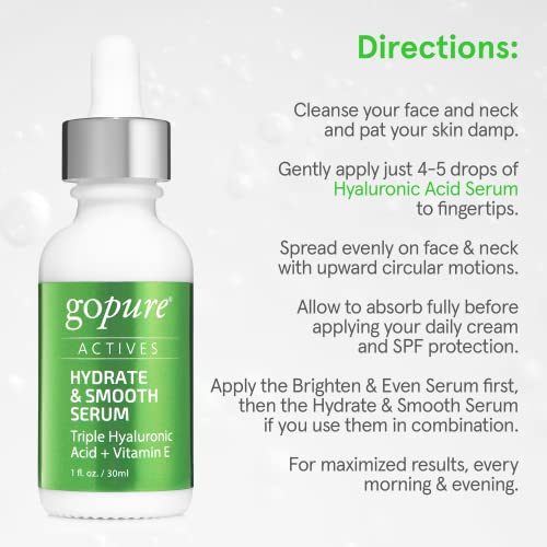 goPure C Vitaminli Hyaluronik Asit Serumu - Görsel Olarak Sağlıklı, Işıltılı Bir Yüz için Doğal Parıltılı Yüz Serumu-1 fl.