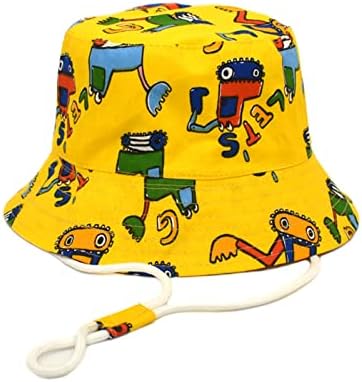 Çocuklar Ayarlanabilir çene kayışı güneş şapkaları Yaz Bahar güneş şapkası Sevimli Karikatür açık plaj kovası Kap Bebek Erkek