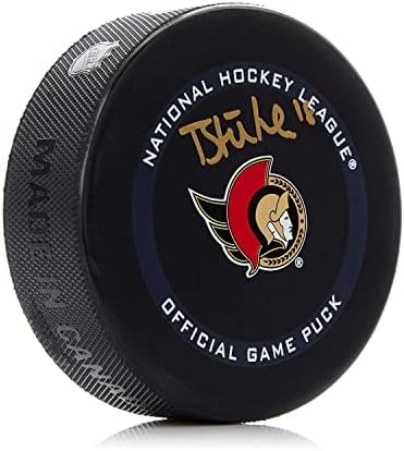 Tim Stutzle Ottawa Senatörleri Resmi Oyun Diski İmzaladı-İmzalı NHL Diskleri