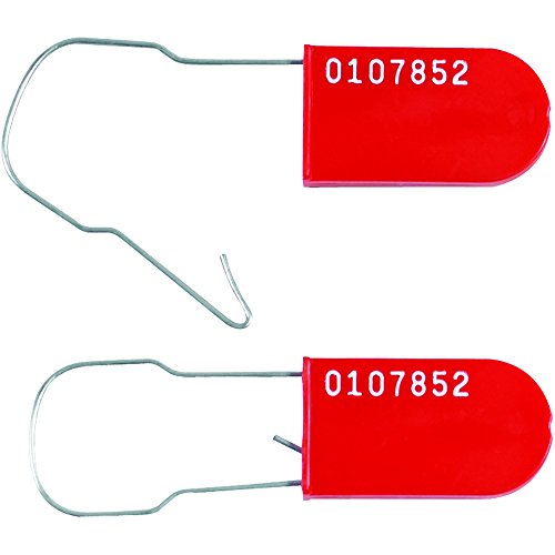 Ortaklar Marka PSE1023 Tel Asma Kilit Contaları, PW-6, Kırmızı (1000'li Paket)