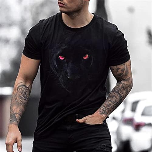 Erkek Grafik T-Shirt Moda Rahat Yuvarlak Boyun Kazak Baskı kısa kollu tişört Üst Egzersiz Gömlek Erkekler için