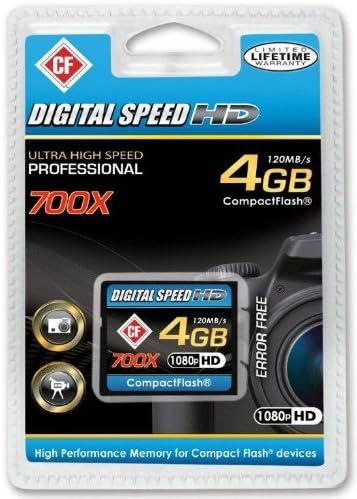 Dijital Hız 4 GB 700X Profesyonel Yüksek Hızlı 120 mb/s Hatasız (CF) Hafıza Kartı Sınıf 10