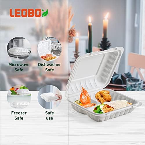 LEOBOX Gitmek Konteynerler, 65 Paket BPA Ücretsiz Yemek Hazırlama Kabı 30 oz Yeniden Kullanılabilir Gıda Kapları