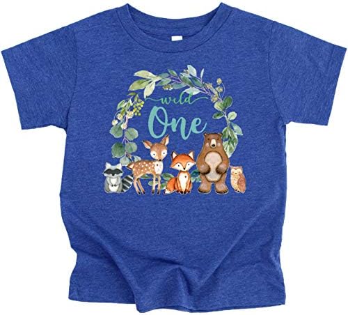 Vahşi bir Çelenk Woodland hayvanlar T-Shirt ve Raglans bebek Kız ve Erkek çocuklar için