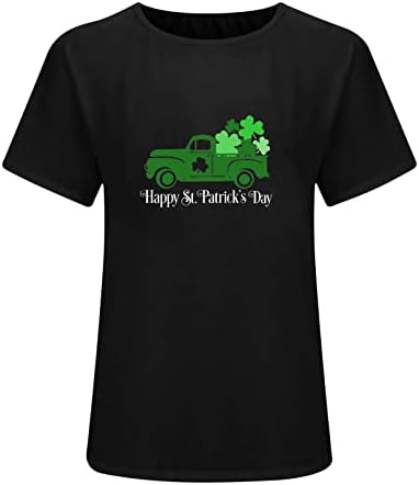 İrlandalı Shamrock Gömlek Kadınlar için Kısa Kollu Crewneck Tops Mutlu Aziz patrick Günü Gitmek Şanslı Hediye T-Shirt Casual