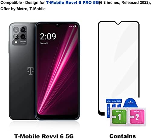 T-Mobile Revvl 6 Pro 5G Kılıfı için Ailiber, Ekran Koruyuculu Tmobile Revvl6 Pro 5G Kılıfı, Kickstandlı Döner Kemer Klipsi