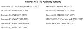 Esnek Bilemek Silindir Topu Bilemek 58-60mm Kawasaki KLX140 2011-2018