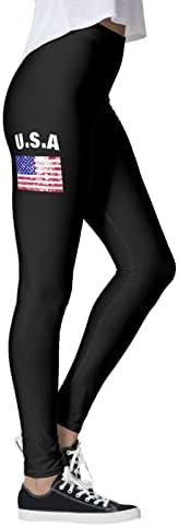 Yüksek Belli Tayt Kadınlar için Amerikan Bayrağı See-Through Yoga Pantolon ABD 4th Temmuz Spor Salonu Spor Kız Spor Aktif