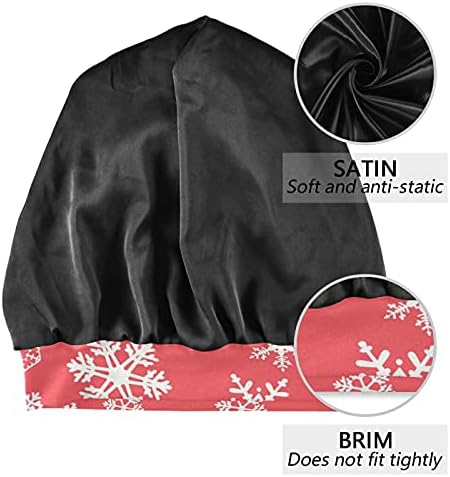Kafatası Kap Uyku Kap Çalışma Şapka Bonnet Beanies Kadınlar için Kar Taneleri Noel Kış Yeni Yıl Uyku Kap Çalışma Şapka Saç