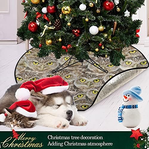 vısesunny Noel Ağacı Mat Çift Katmanlar Baykuş Yüz Hayvan Tatil Parti Rustik Çiftlik Lolipop Süslemeleri Büyük Ağaç Standı