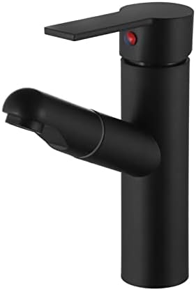 Banyo Lavabo Bataryası Pull Out Püskürtücü ile Geri Çekilebilir İnce Bakır Mikser Dokunun Sıcak ve Soğuk Su için tek Kolu