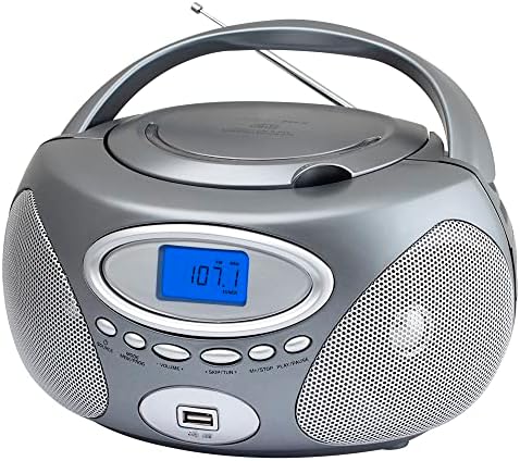 HANNLOMAX HX-311CD Taşınabilir CD/MP3 Boombox, PLL AM / FM Radyo, MP3 Çalma için USB Bağlantı Noktası, Aux girişi, LCD Ekran,