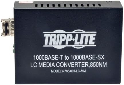 Tripp Lite Ağ Bakır RJ45 Ethernet Fiber LC Dubleks Çok Modlu Genişletici Dönüştürücü, 850nm Dalga Boyu, Gigabit 10/100/1000