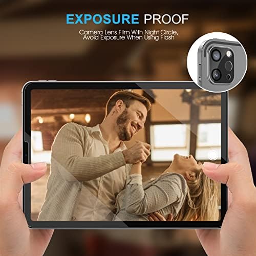 SPARİN [2 + 2 Paket] Ekran Koruyucu ile Uyumlu iPad Pro 11 inç 2022/2021/2020/2018 Kamera Lens Koruyucu, 9H Temperli Cam