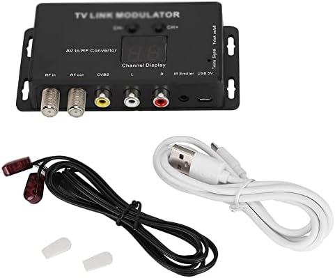 ZLXDP UHF TV Bağlantı Modülatör AV RF Dönüştürücü IR Genişletici ile 21 Kanal Ekran PAL/NTSC İsteğe Bağlı Plastik Siyah (Renk